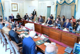 Prime Minister Shehbaz Sharif chairs the federal cabinet meeting in Islamabad on Wednesday. — courtesy PID